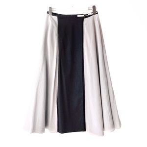 Halston heritage midi skirt with layers sz 6